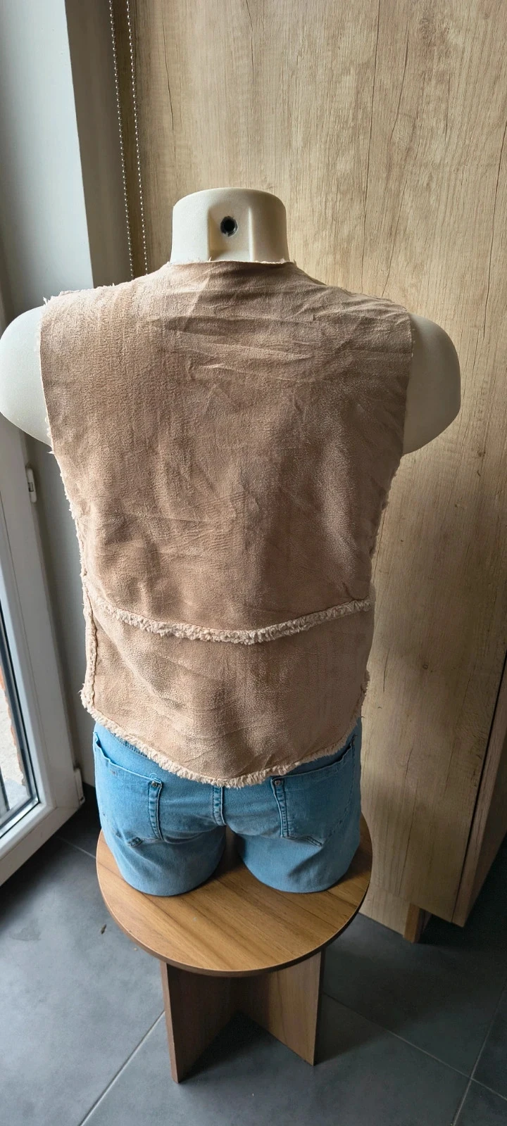 Maggie Breen Too teddy gilet bege | Forro macio | Visual vintage | tamanho de uso p| #236 – photo 2